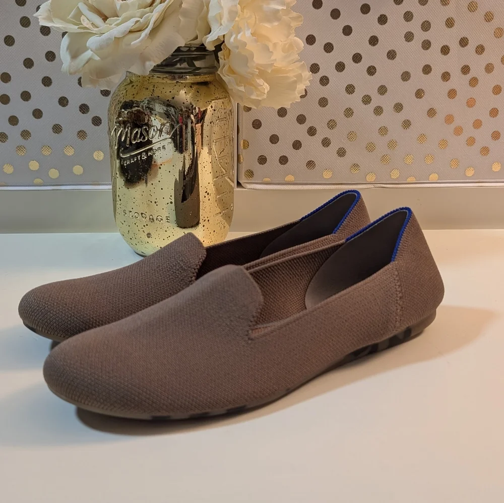 Rothys Brown Taupe Loafers Ladies Size 9 Almost New - Picture 12 of 12